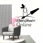 Sablon sticker de perete pentru salon de infrumusetare - J004L - Nail Studio